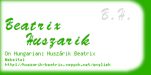 beatrix huszarik business card