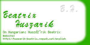 beatrix huszarik business card